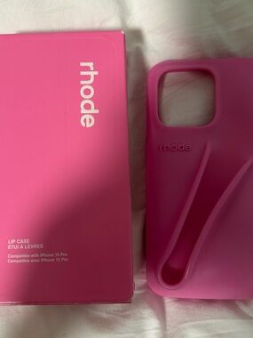 rhode Pink Lip Case for iPhone 15 Pro